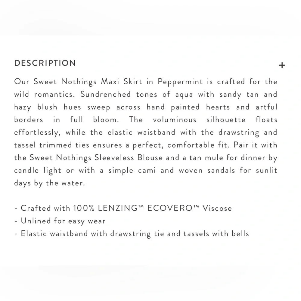 NWT Spell Sweet Nothings Maxi Skirt Medium UFT - Picture 4 of 14